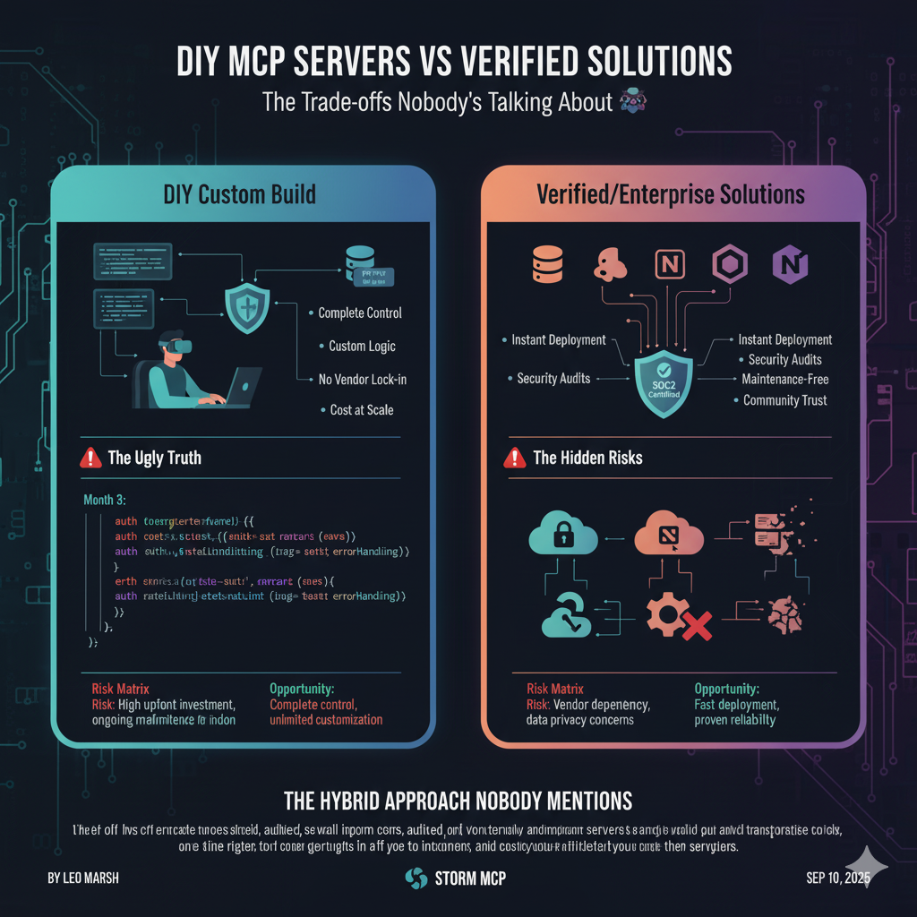 DIY MCP Servers vs Verified Solutions: The Trade-offs Nobody's Talking About 🎭